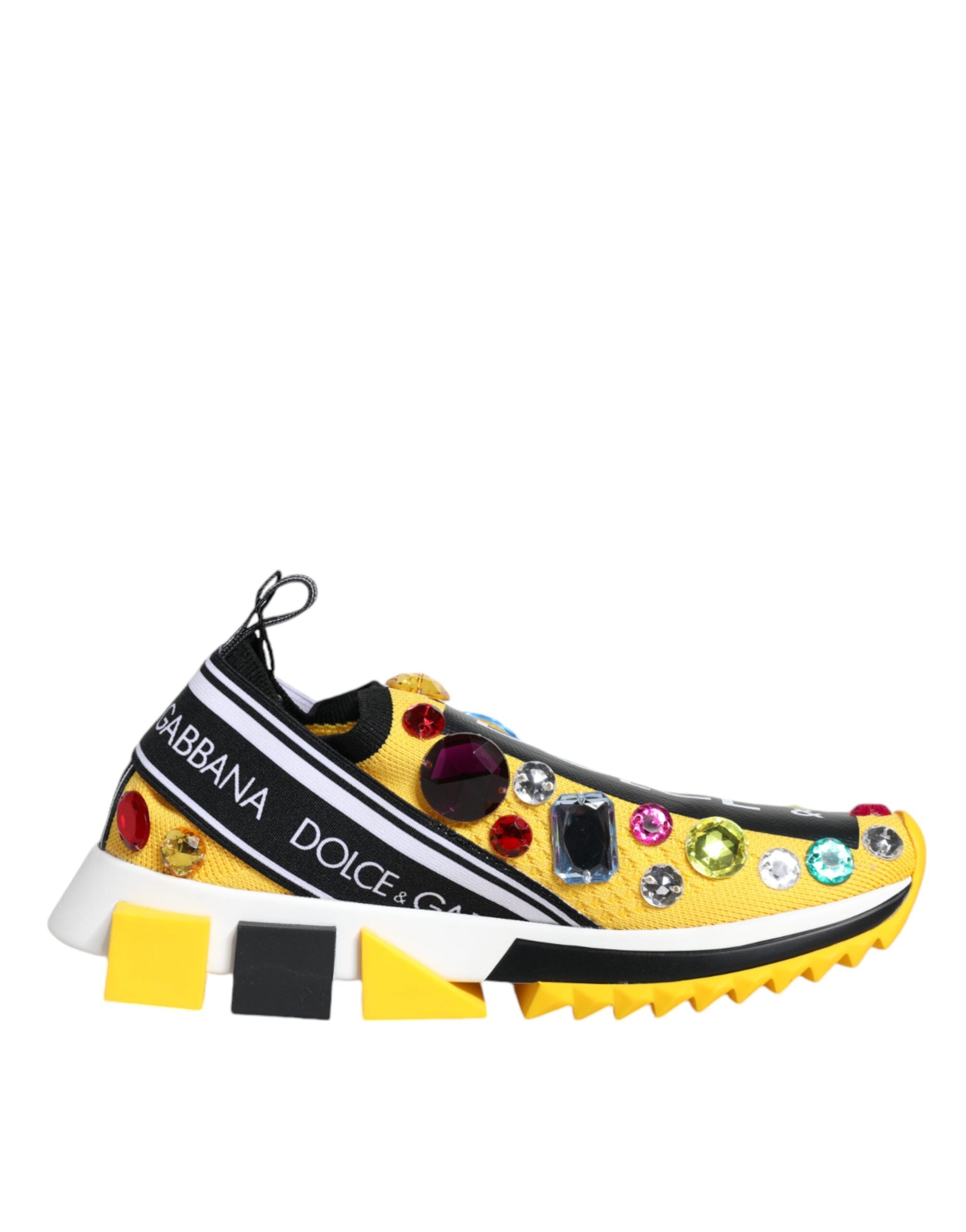 Dolce Gabbana Yellow Sorrento Crystals Low Top Sneakers Shoes As low as 649.00 Ask Me Wear