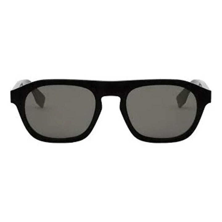 Fendi Sunglasses Square Full Rim, Shiny Black Frame And Grey Lens Fe40143I01A