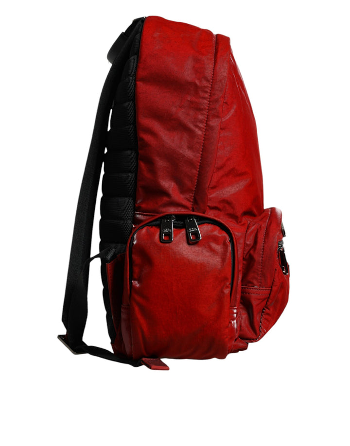 Dolce & Gabbana - Dolce & Gabbana Red Patent Leather Logo Plaque Backpack Bag - BAG4114 - Ask Me Wear