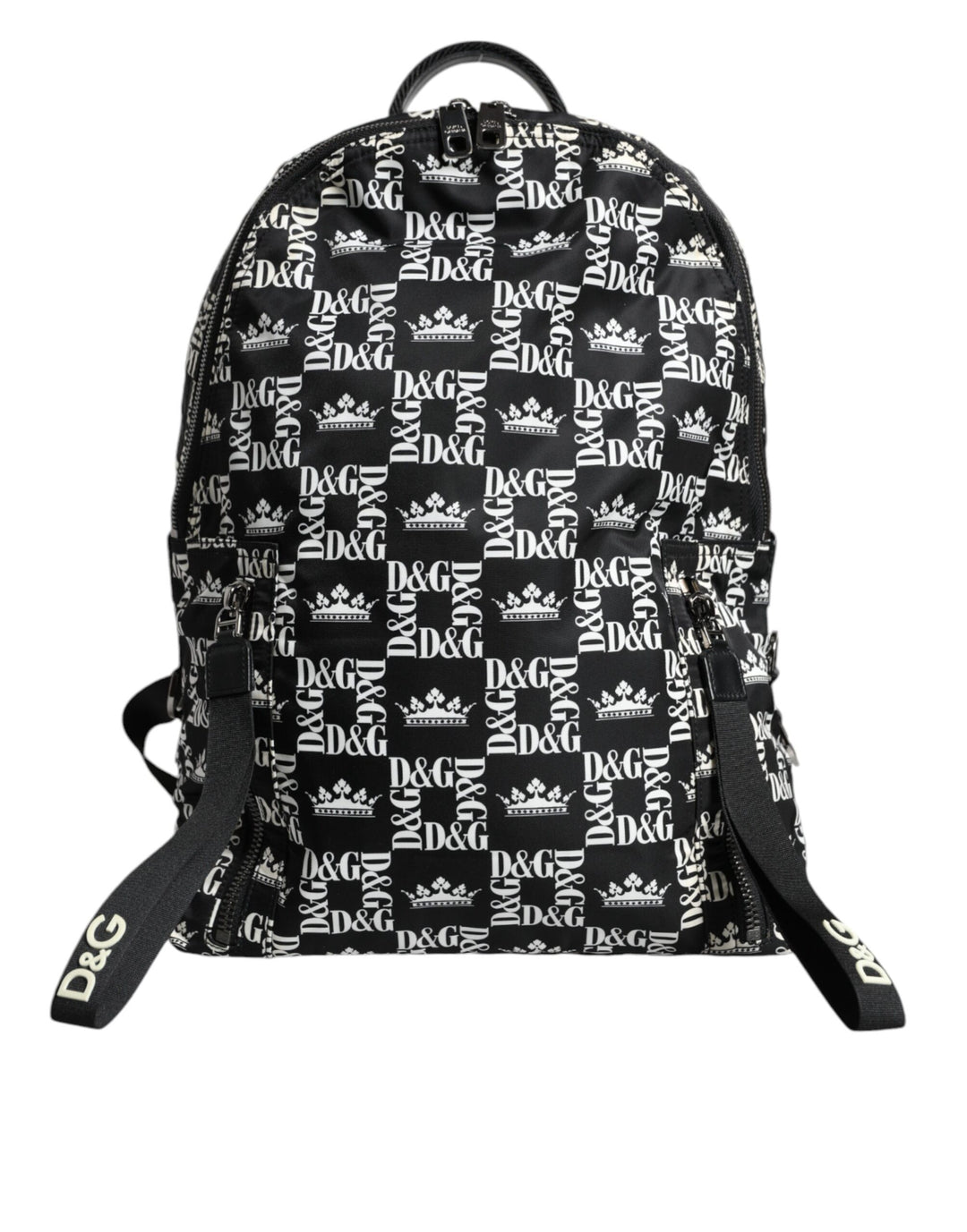 Dolce & Gabbana - Dolce & Gabbana Black White DG Crown Logo Nylon Backpack Bag - BAG4119 - Ask Me Wear