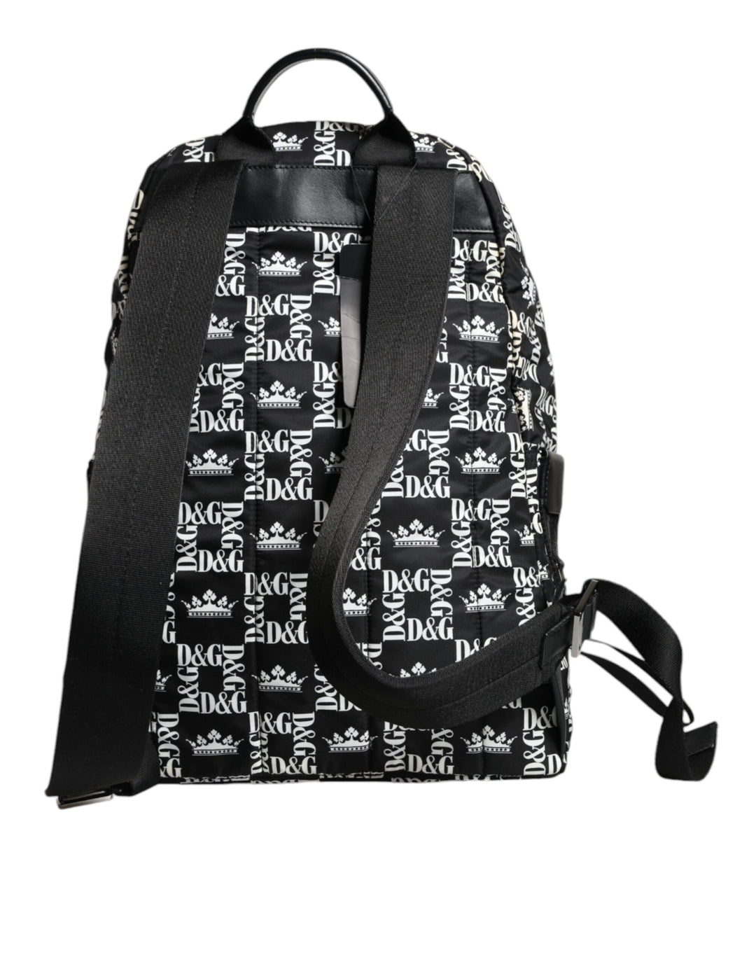 Dolce & Gabbana - Dolce & Gabbana Black White DG Crown Logo Nylon Backpack Bag - BAG4119 - Ask Me Wear