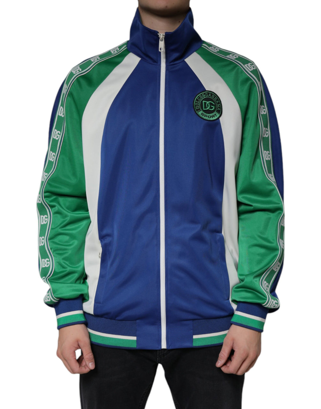 Dolce & Gabbana - Dolce & Gabbana Multicolor Polyester Full Zip Bomber Jacket - JKT41248 - 48 - Ask Me Wear