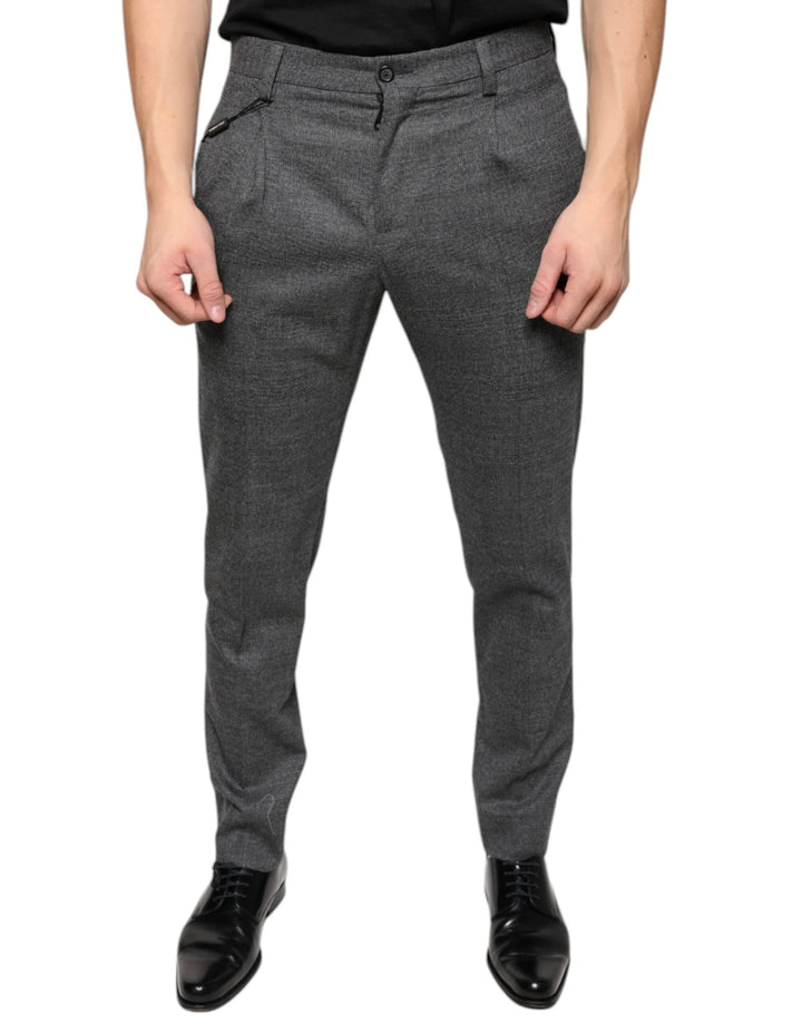 Dolce &amp; Gabbana Gray Check Tartan Wool Skinny Pants by Dolce &amp; Gabbana outlet now on sale