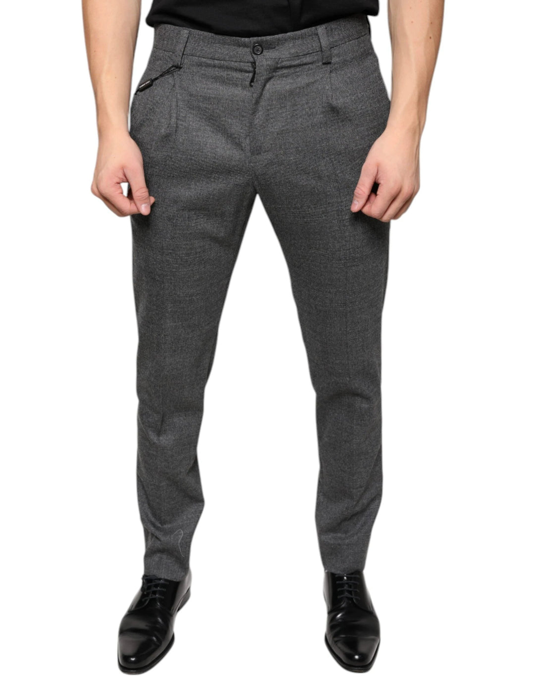 Dolce &amp; Gabbana Gray Check Tartan Wool Skinny Pants by Dolce &amp; Gabbana outlet now on sale