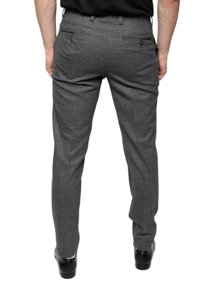 Dolce &amp; Gabbana Gray Check Tartan Wool Skinny Pants by Dolce &amp; Gabbana outlet now on sale