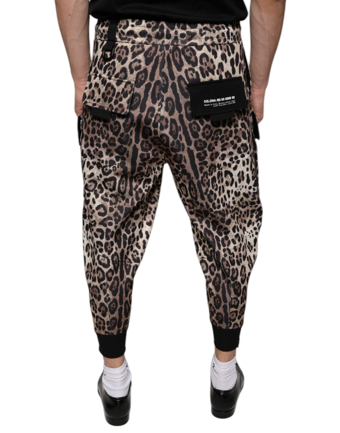 Dolce &amp; Gabbana Sample Sale Dolce &amp; Gabbana Brown Leopard Polyester Jogger Pants - | Designer outlet