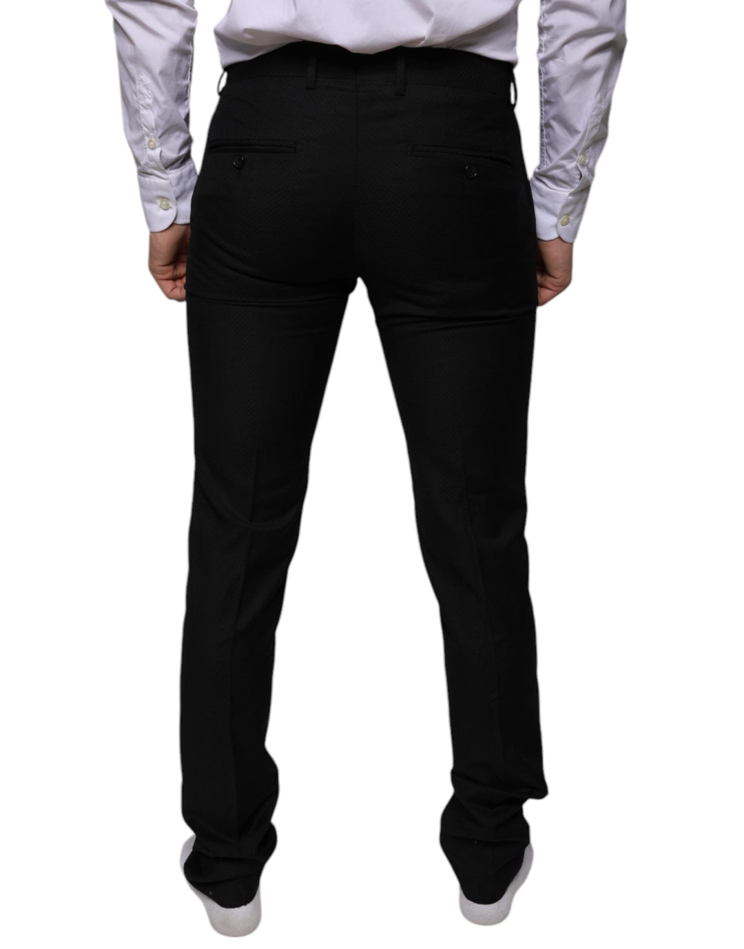 Dolce &amp; Gabbana Sample Sale Dolce &amp; Gabbana Black Wool Skinny Dress Formal Pants - | Designer outlet