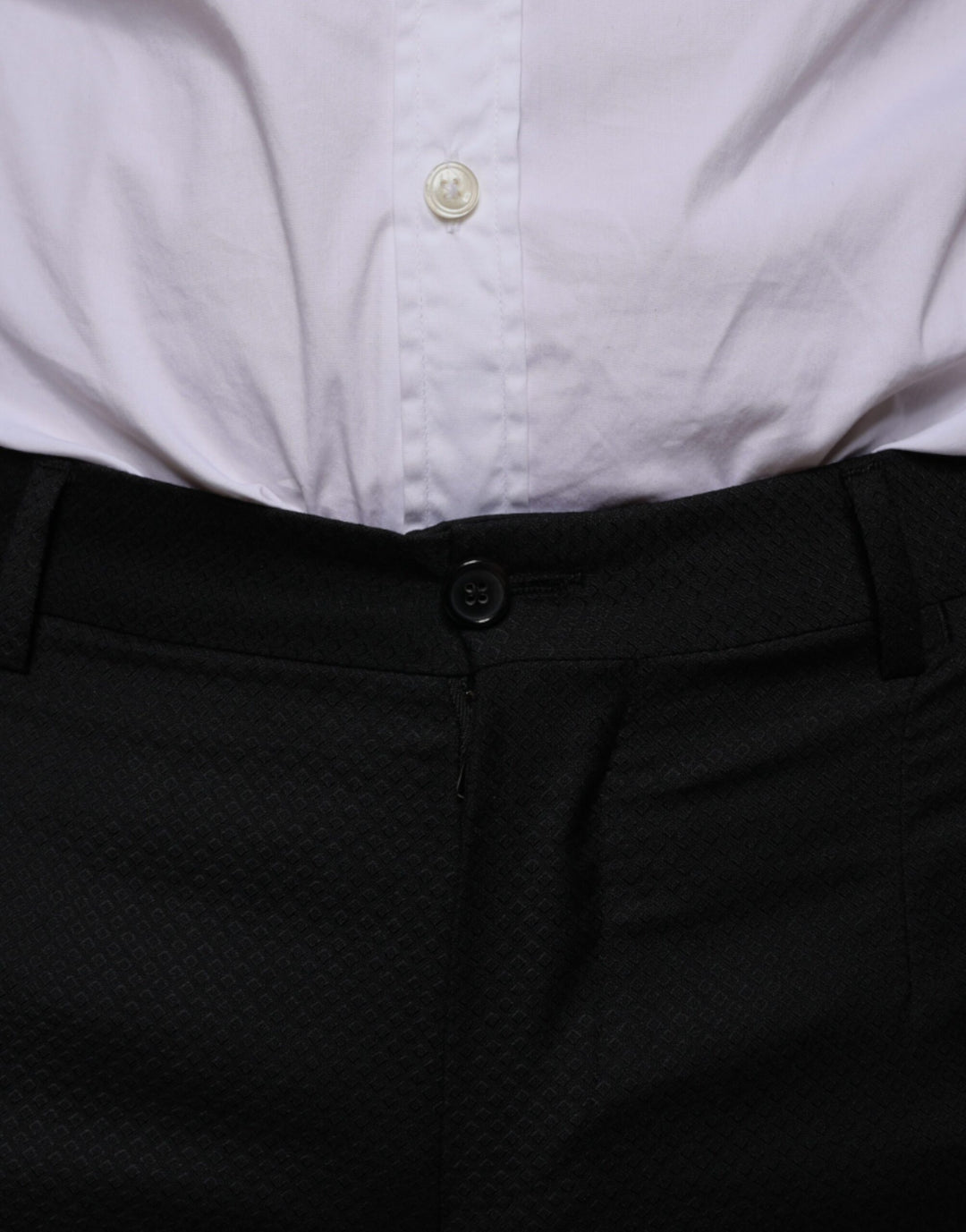 Dolce & Gabbana Black Wool Skinny Dress Pants
