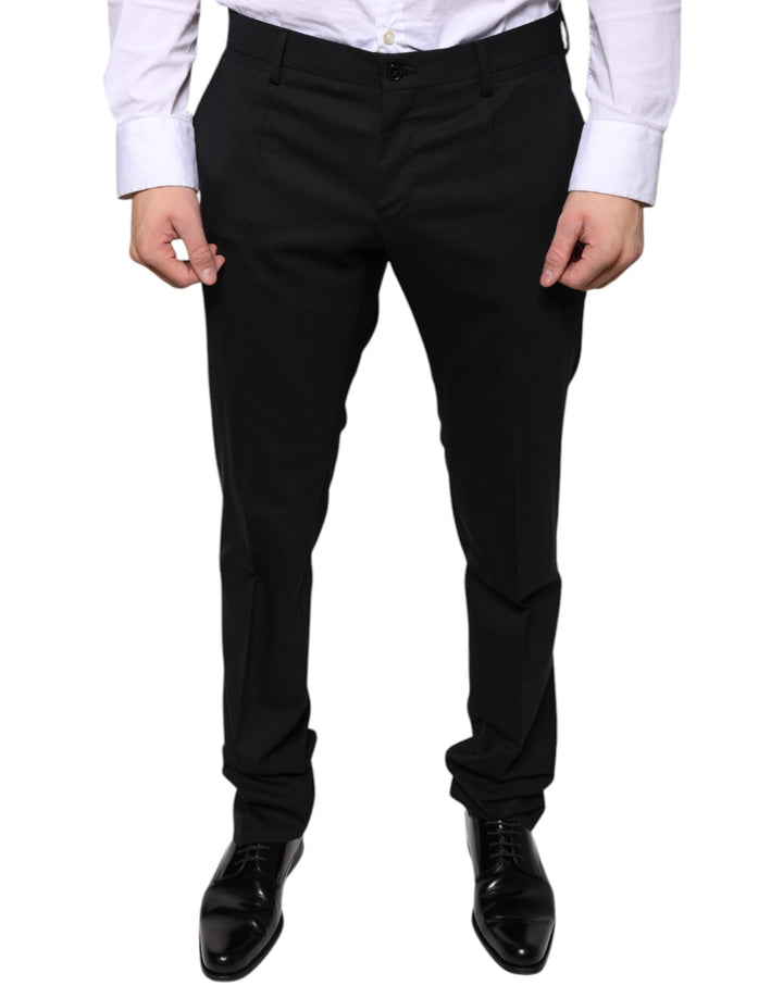 Dolce &amp; Gabbana Sample Sale Dolce &amp; Gabbana Black Wool Skinny Dress Formal Pants - | Designer outlet