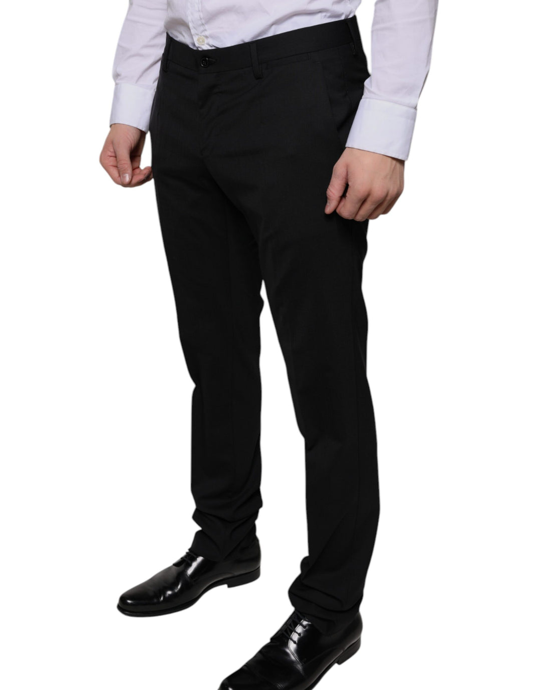 Dolce &amp; Gabbana Sample Sale Dolce &amp; Gabbana Black Wool Skinny Dress Formal Pants - | Designer outlet