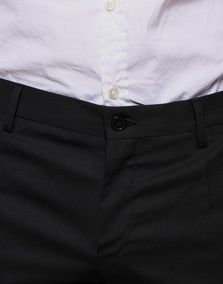 Dolce &amp; Gabbana Sample Sale Dolce &amp; Gabbana Black Wool Skinny Dress Formal Pants - | Designer outlet