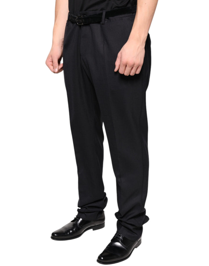 Dolce &amp; Gabbana Sample Sale Dolce &amp; Gabbana Black Wool Skinny Dress Formal Pants - | Designer outlet