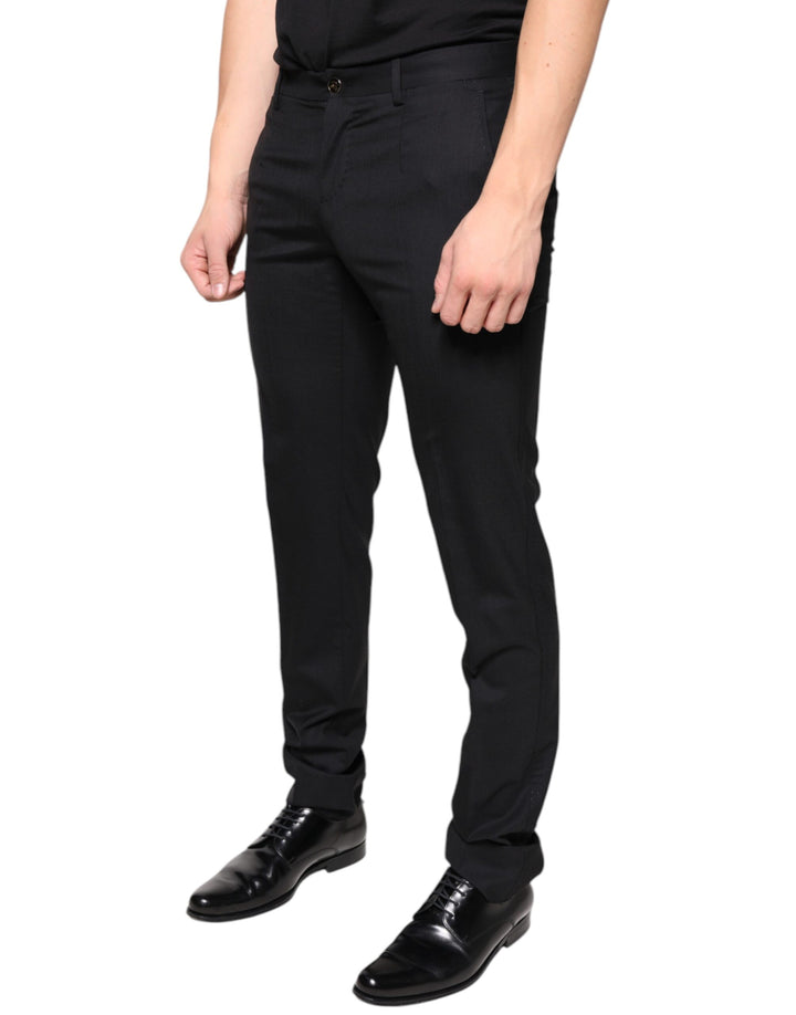 Dolce &amp; Gabbana Sample Sale Dolce &amp; Gabbana Black Wool Skinny Men Dress Pants - | Designer outlet