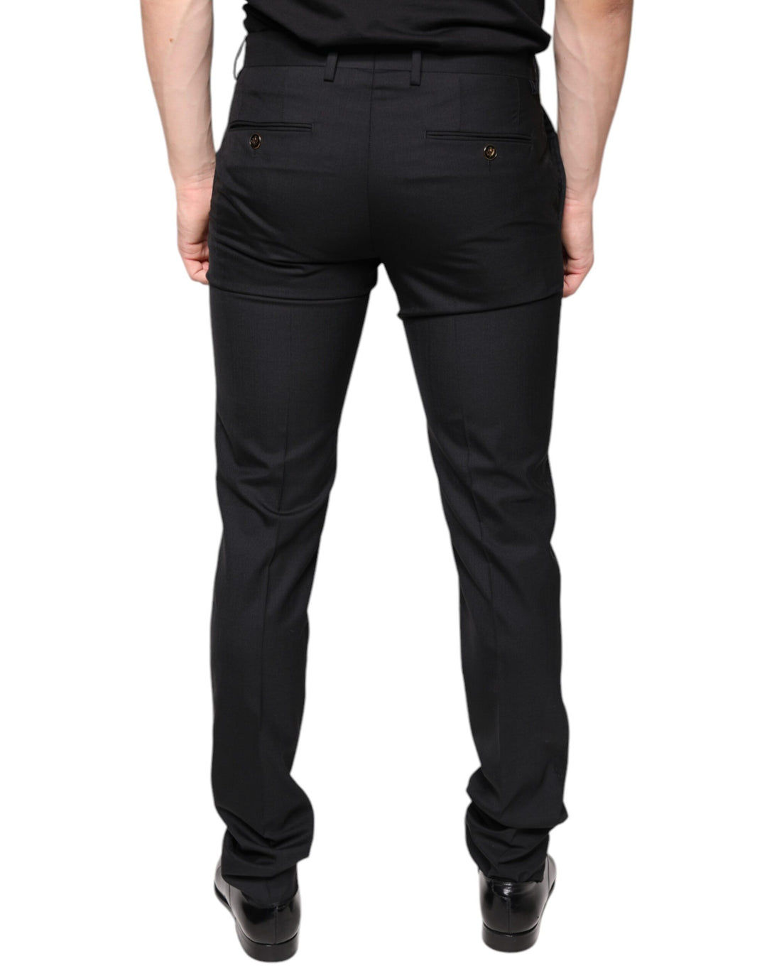 Dolce &amp; Gabbana Sample Sale Dolce &amp; Gabbana Black Wool Skinny Men Dress Pants - | Designer outlet