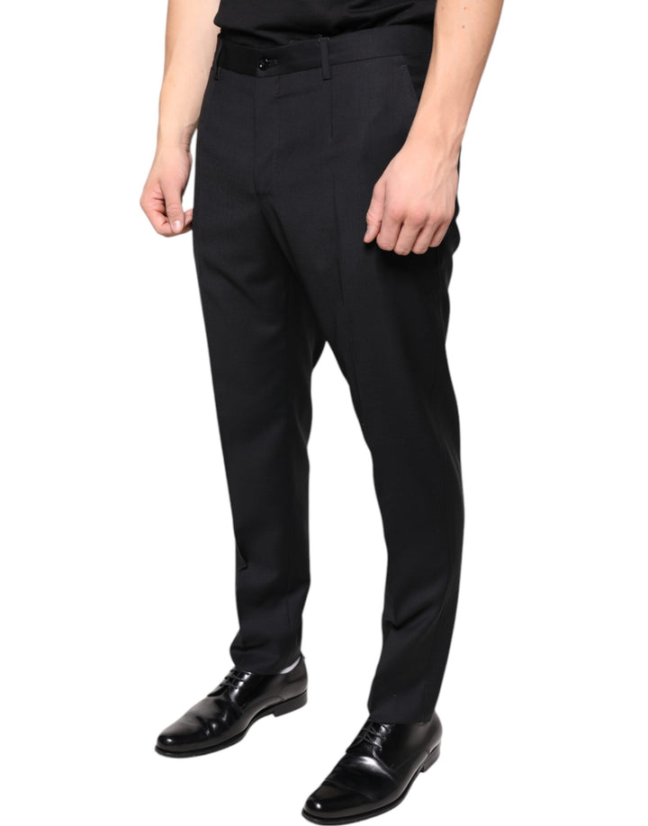 Dolce &amp; Gabbana Sample Sale Dolce &amp; Gabbana Black Wool Skinny Men Dress Pants - | Designer outlet