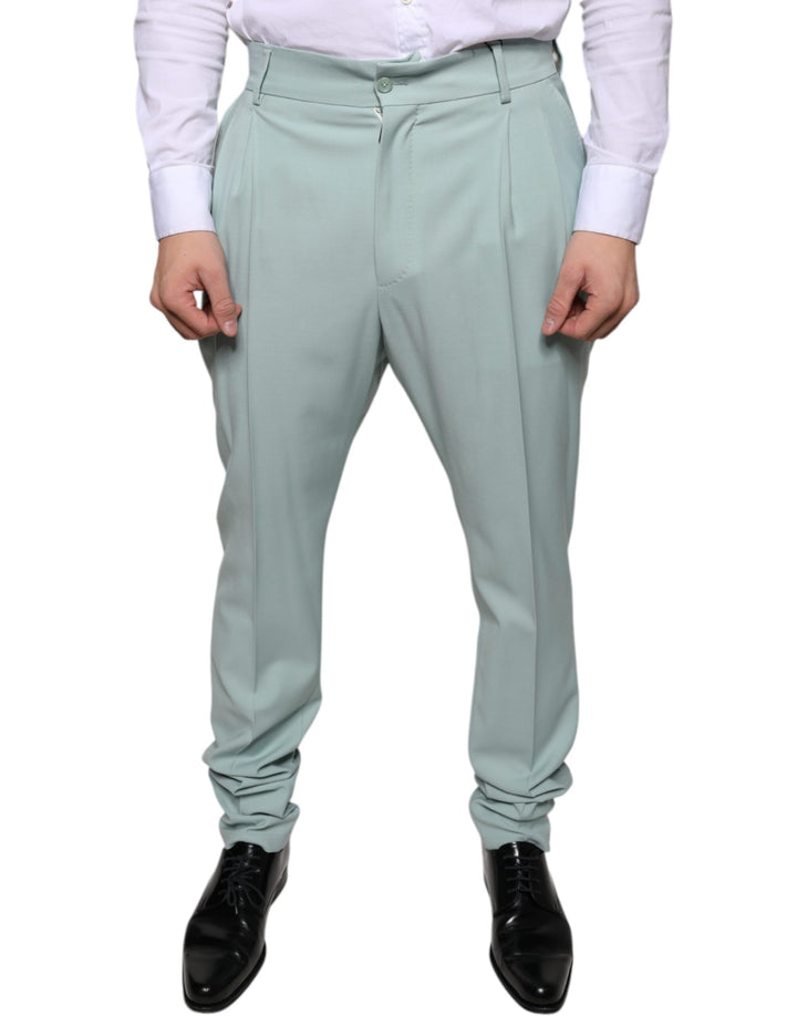 Dolce &amp; Gabbana Sample Sale Dolce &amp; Gabbana Mint Green Cotton Dress Pants - | Designer outlet