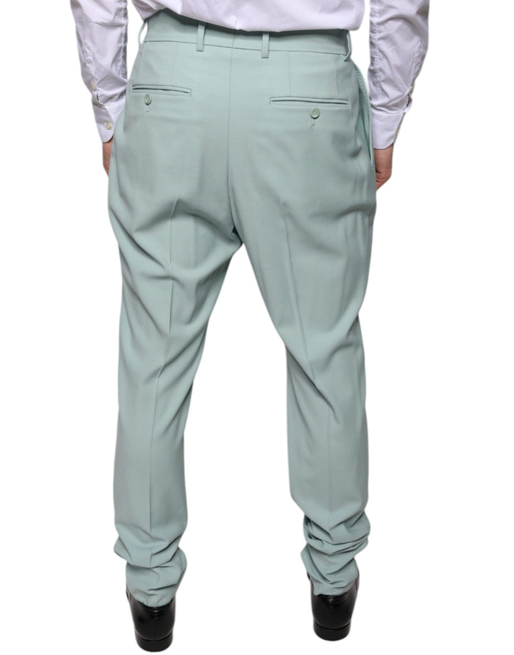 Dolce &amp; Gabbana Sample Sale Dolce &amp; Gabbana Mint Green Cotton Dress Pants - | Designer outlet