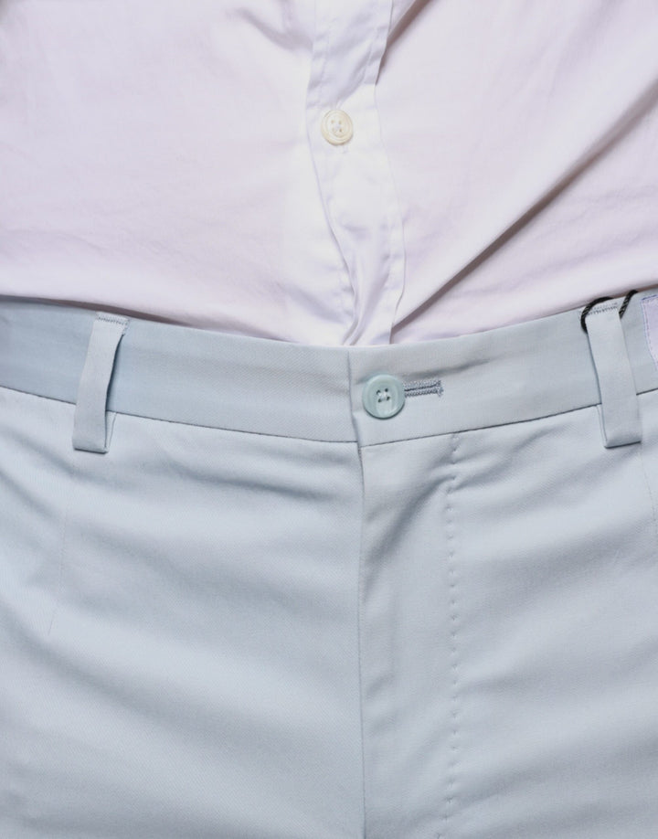 Dolce &amp; Gabbana Sample Sale Dolce &amp; Gabbana Light Blue Cotton Dress Pants - | Designer outlet