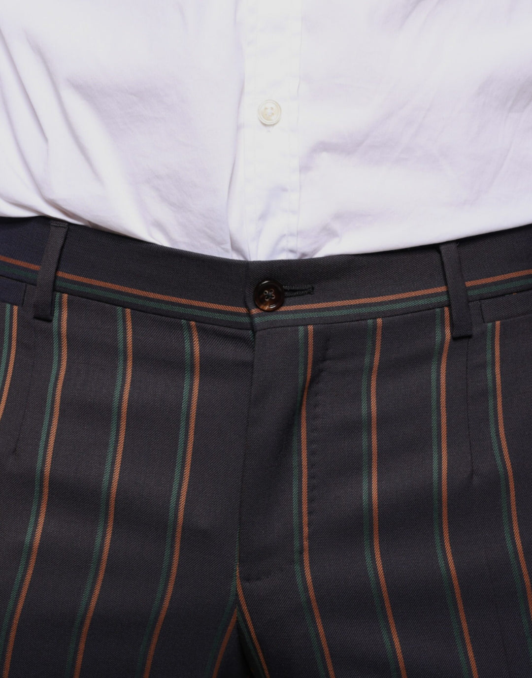 Dolce &amp; Gabbana Sample Sale Dolce &amp; Gabbana Brown Stripes Skinny Men Dress Pants - | Designer outlet