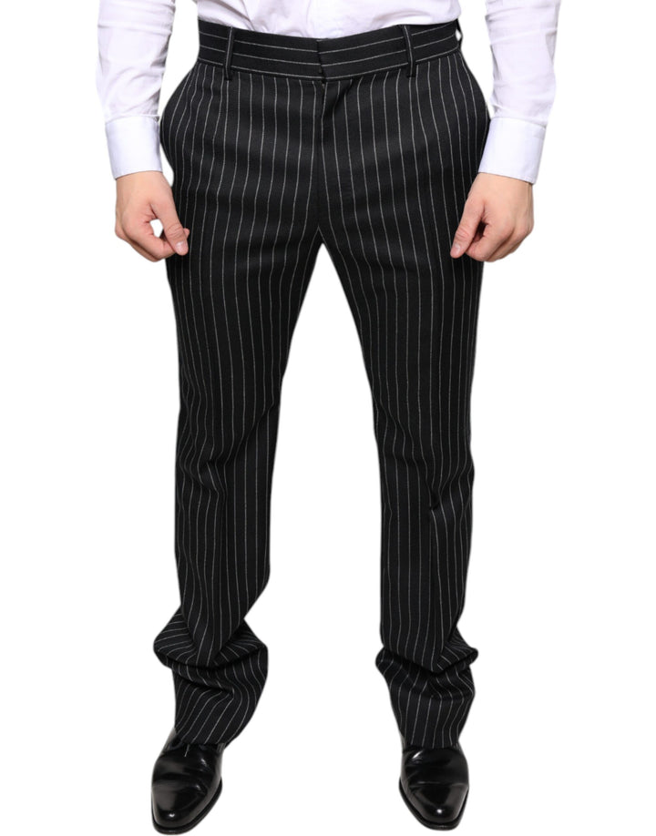 Dolce & Gabbana Sample Sale Dolce & Gabbana Black Stripes Skinny Men Dress Pants - | Designer outlet