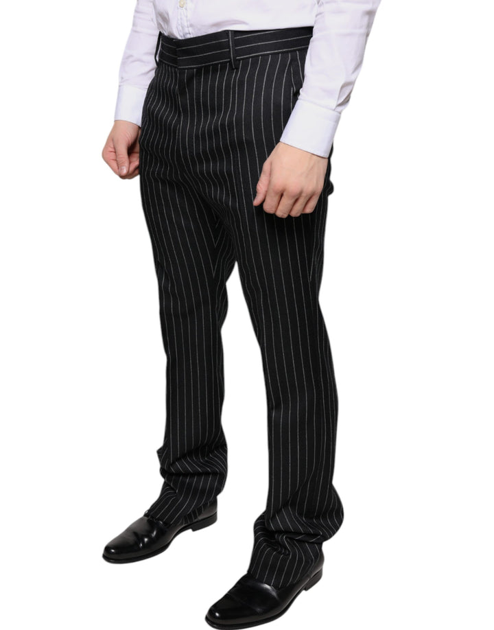 Dolce & Gabbana Sample Sale Dolce & Gabbana Black Stripes Skinny Men Dress Pants - | Designer outlet