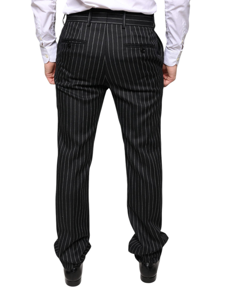Dolce & Gabbana Sample Sale Dolce & Gabbana Black Stripes Skinny Men Dress Pants - | Designer outlet