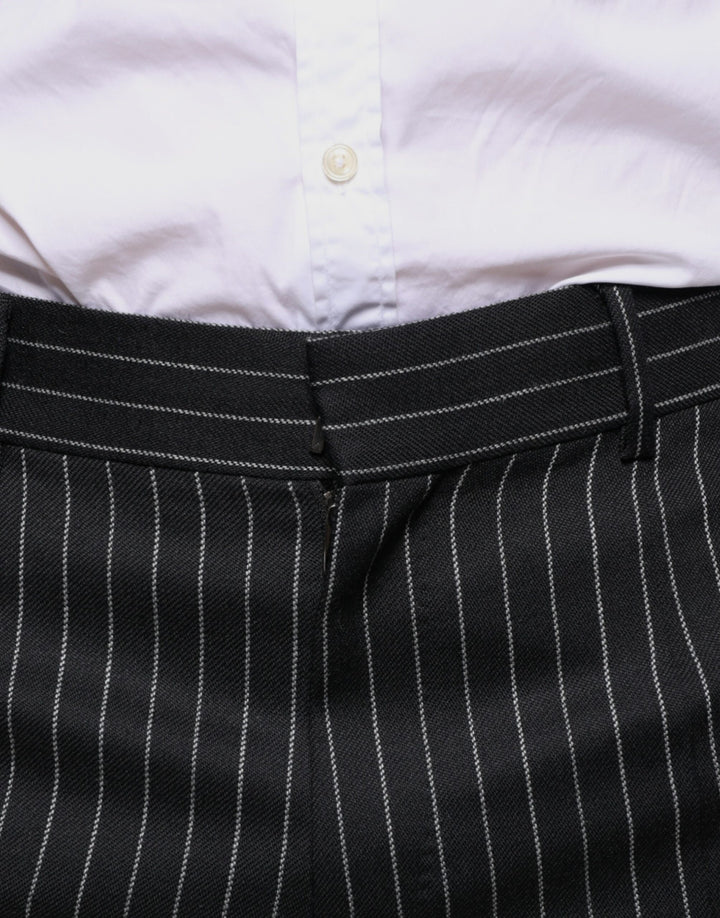 Dolce & Gabbana Sample Sale Dolce & Gabbana Black Stripes Skinny Men Dress Pants - | Designer outlet