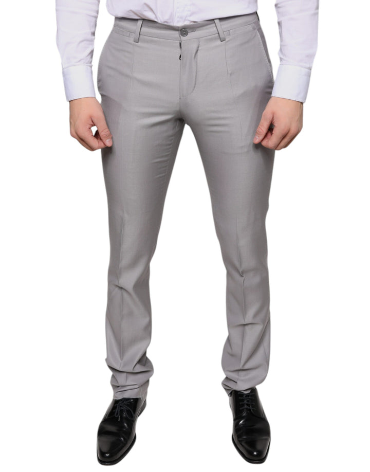 Dolce &amp; Gabbana Sample Sale Dolce &amp; Gabbana Light Gray Wool Dress Pants - | Designer outlet