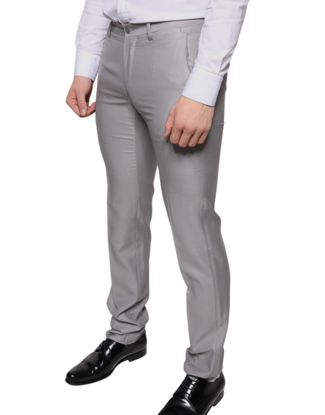 Dolce &amp; Gabbana Sample Sale Dolce &amp; Gabbana Light Gray Wool Dress Pants - | Designer outlet