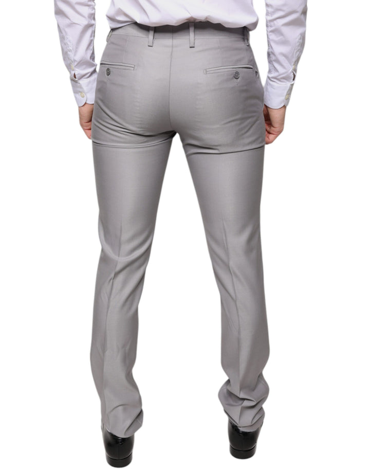 Dolce &amp; Gabbana Sample Sale Dolce &amp; Gabbana Light Gray Wool Dress Pants - | Designer outlet