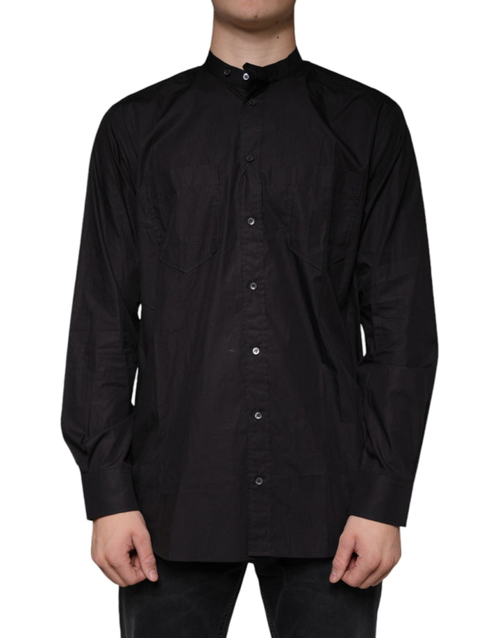 Dolce &amp; Gabbana Sample Sale Dolce &amp; Gabbana Black Cotton Button Down Men Casual Shirt - | Designer outlet