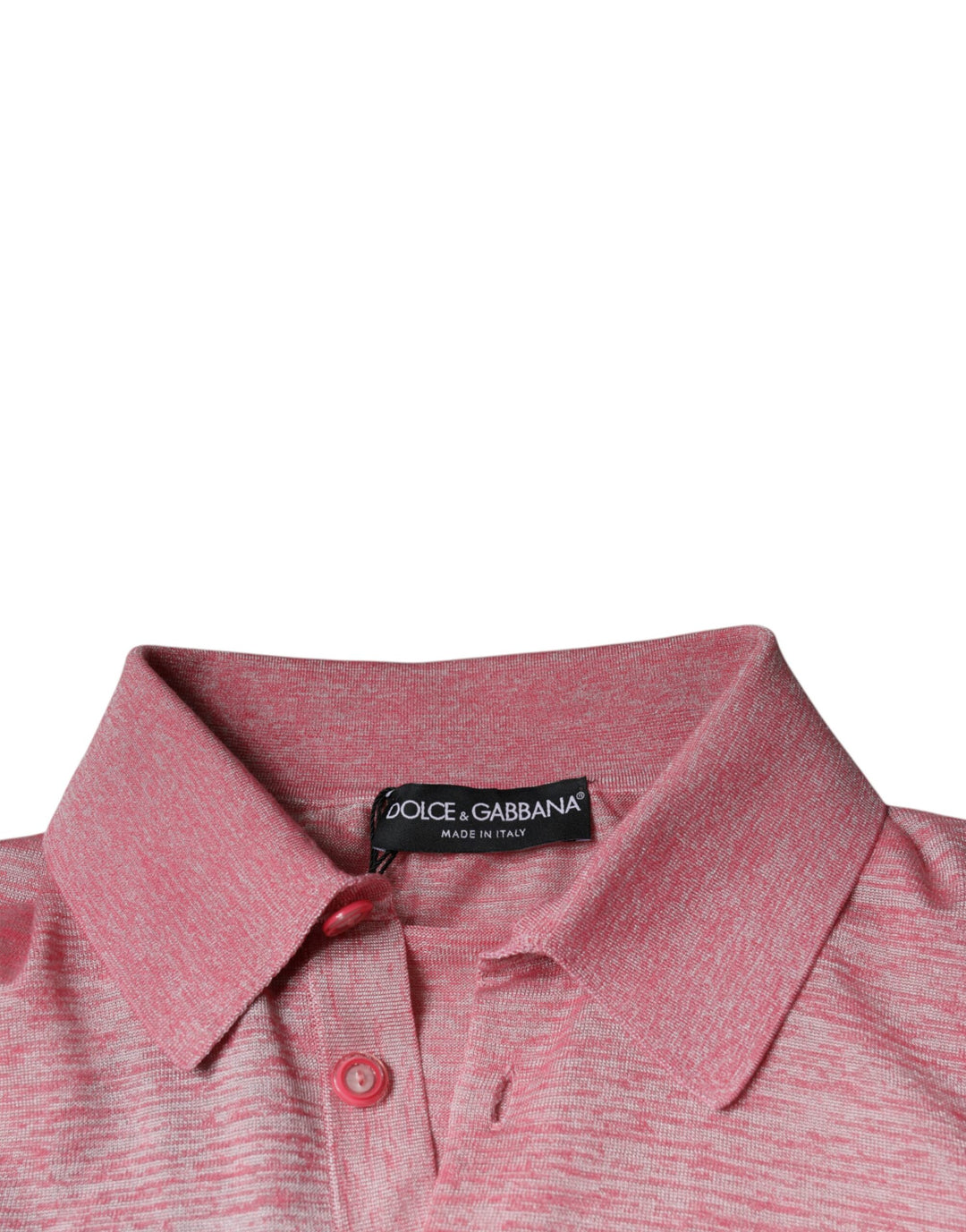 Dolce &amp; Gabbana Sample Sale Dolce &amp; Gabbana Pink Polyester Long Sleeve Men Polo T-shirt - | Designer outlet
