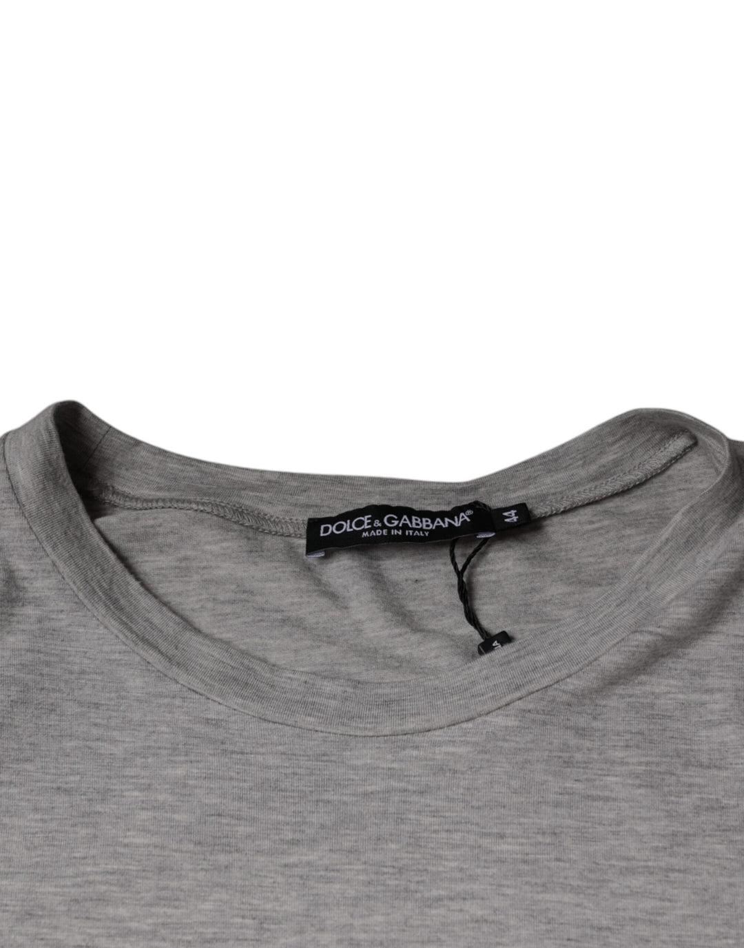 Dolce &amp; Gabbana Sample Sale Dolce &amp; Gabbana Gray Logo Print Crewneck Short Sleeve T-shirt - | Designer outlet