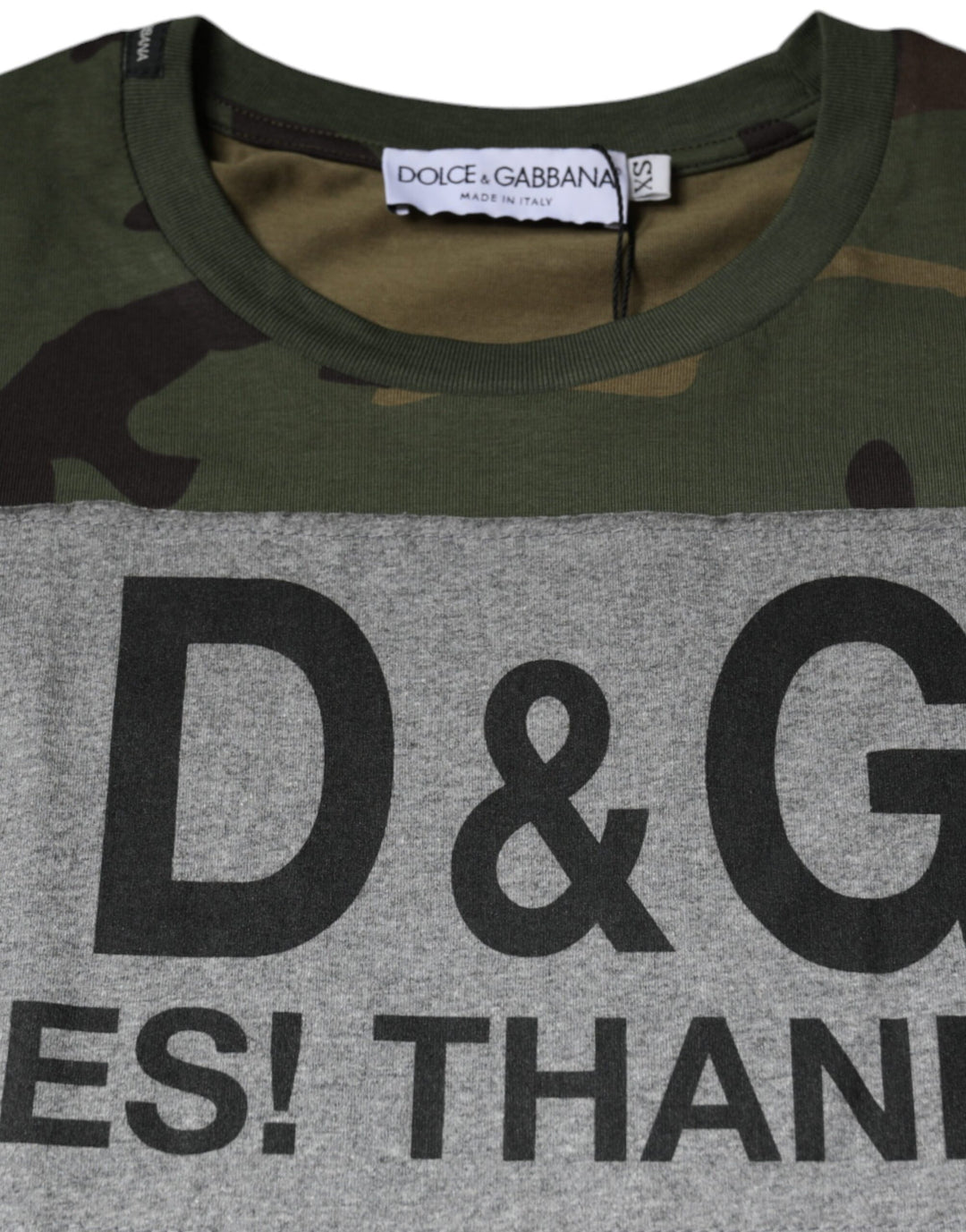 Dolce &amp; Gabbana Sample Sale Dolce &amp; Gabbana Multicolor Camouflage Cotton Crew Neck T-shirt - | Designer outlet
