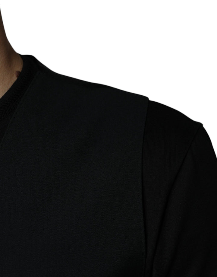 Dolce &amp; Gabbana Sample Sale Dolce &amp; Gabbana Black Wool Formal Dress Men Waistcoat Vest - | Designer outlet