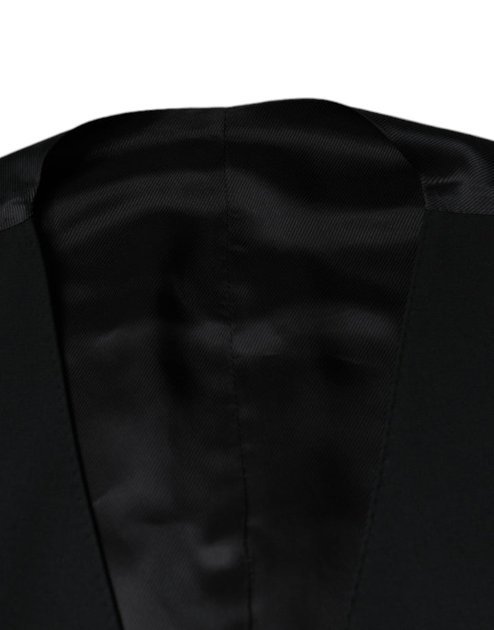 Dolce &amp; Gabbana Sample Sale Dolce &amp; Gabbana Black Wool Formal Dress Men Waistcoat Vest - | Designer outlet