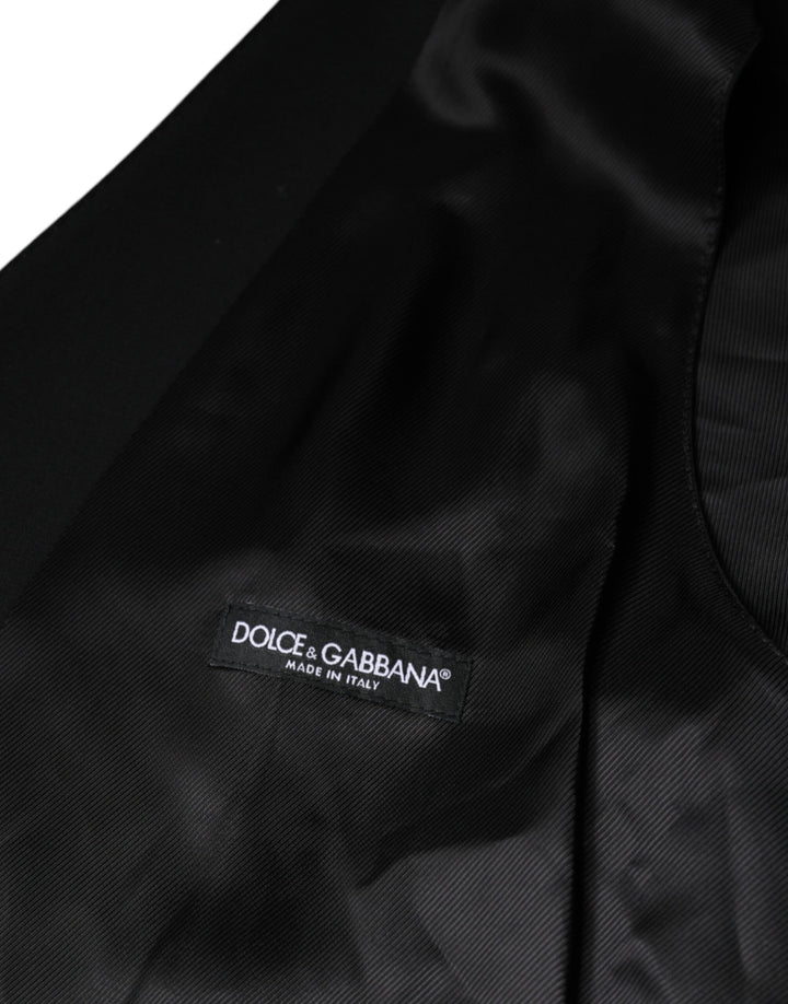 Dolce &amp; Gabbana Sample Sale Dolce &amp; Gabbana Black Wool Formal Dress Men Waistcoat Vest - | Designer outlet