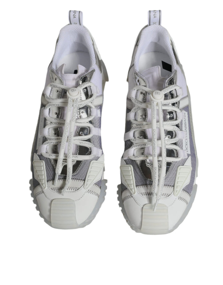 Dolce &amp; Gabbana Sample Sale Dolce &amp; Gabbana White Silver Low Top NS1 Sneakers Shoes - | Designer outlet