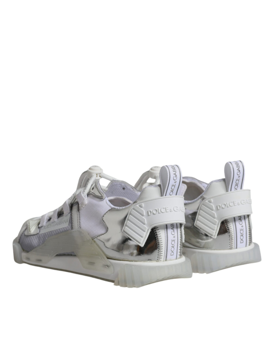 Dolce &amp; Gabbana Sample Sale Dolce &amp; Gabbana White Silver Low Top NS1 Sneakers Shoes - | Designer outlet