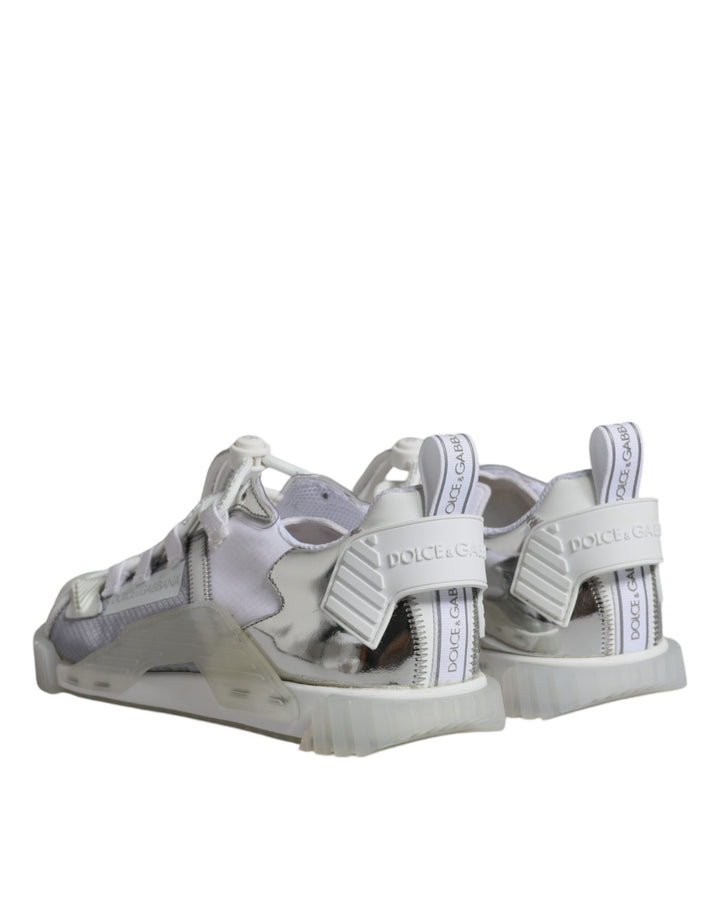 Dolce &amp; Gabbana Sample Sale Dolce &amp; Gabbana White Silver Low Top NS1 Sneakers Shoes - | Designer outlet