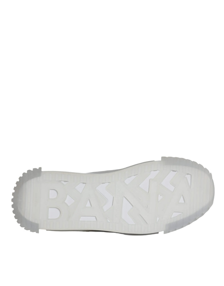 Dolce &amp; Gabbana Sample Sale Dolce &amp; Gabbana White Silver Low Top NS1 Sneakers Shoes - | Designer outlet