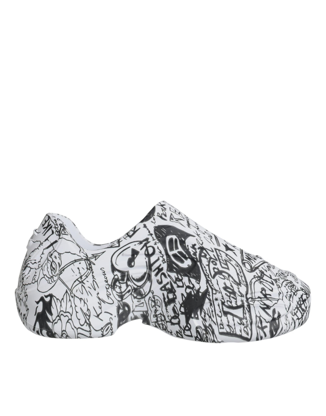 Dolce &amp; Gabbana Sample Sale Dolce &amp; Gabbana White Black Graffiti Daymaster Sneakers Shoes - | Designer outlet