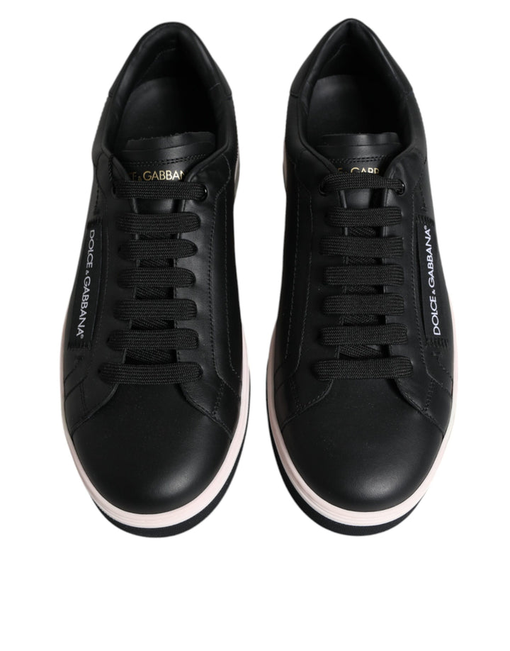 Dolce &amp; Gabbana Sample Sale Dolce &amp; Gabbana Black Leather Low Top Men Sneakers Shoes - | Designer outlet