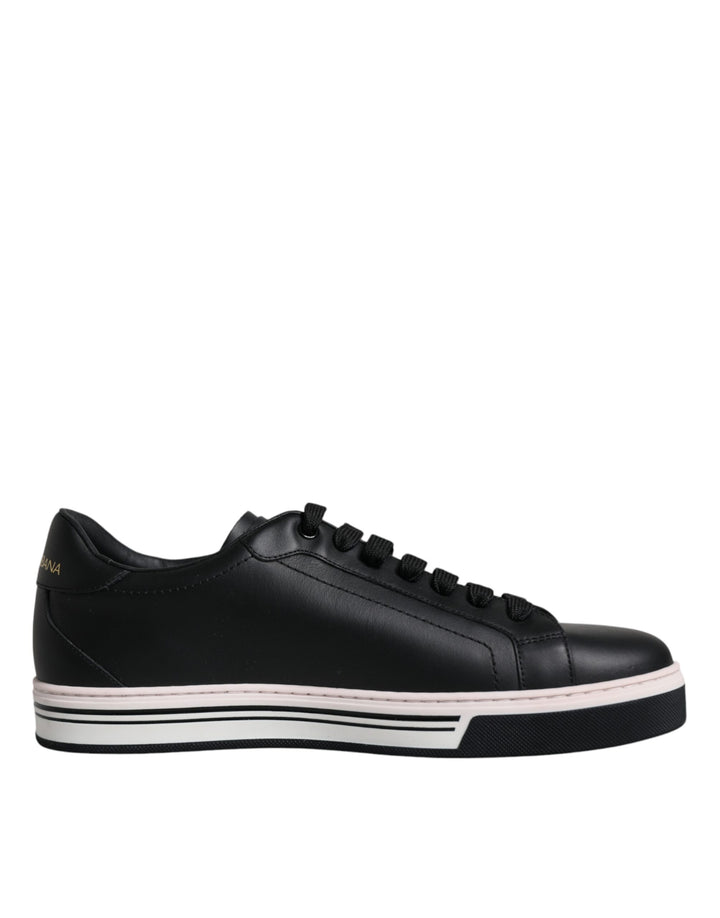 Dolce &amp; Gabbana Black Leather Low Top Men Sneakers Shoes by Dolce &amp; Gabbana outlet now on sale