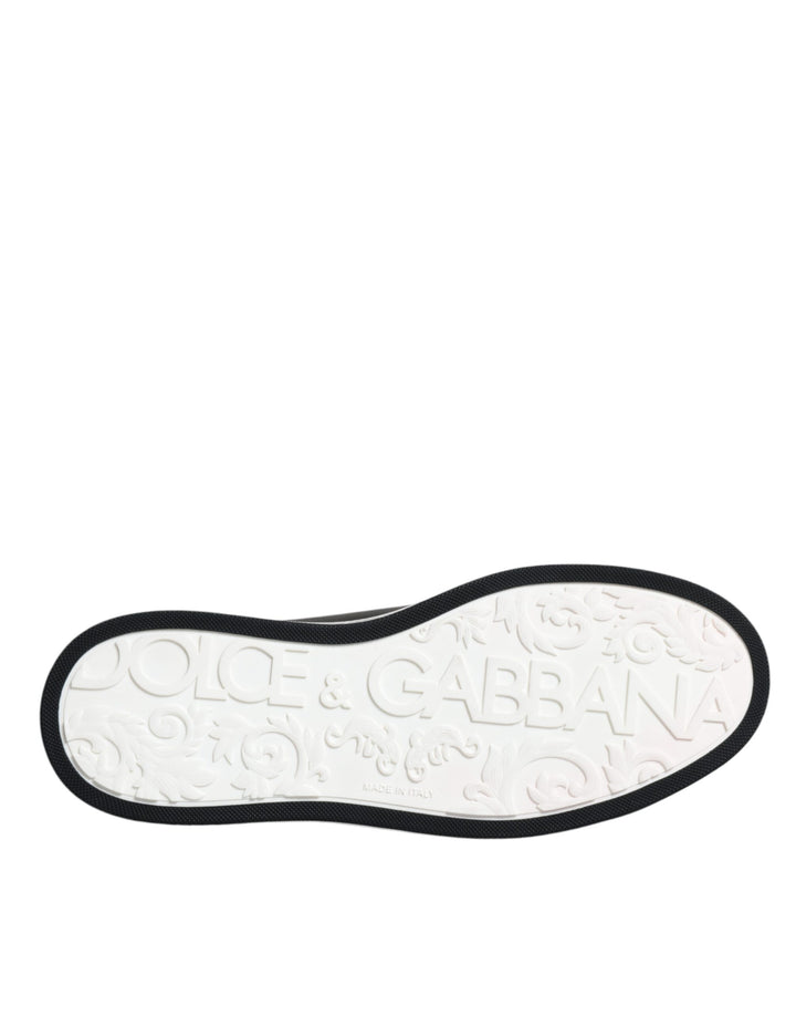 Dolce &amp; Gabbana Black Leather Low Top Men Sneakers Shoes by Dolce &amp; Gabbana outlet now on sale