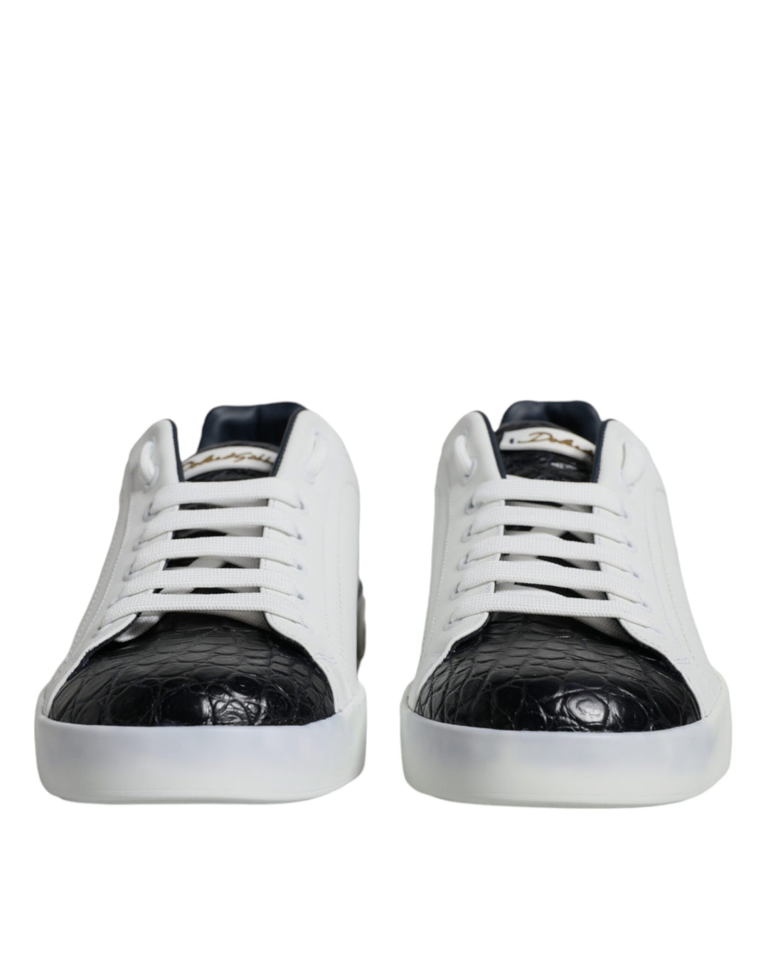 Dolce &amp; Gabbana Sample Sale Dolce &amp; Gabbana White Leather Logo Portofino Sneaker Shoes - | Designer outlet