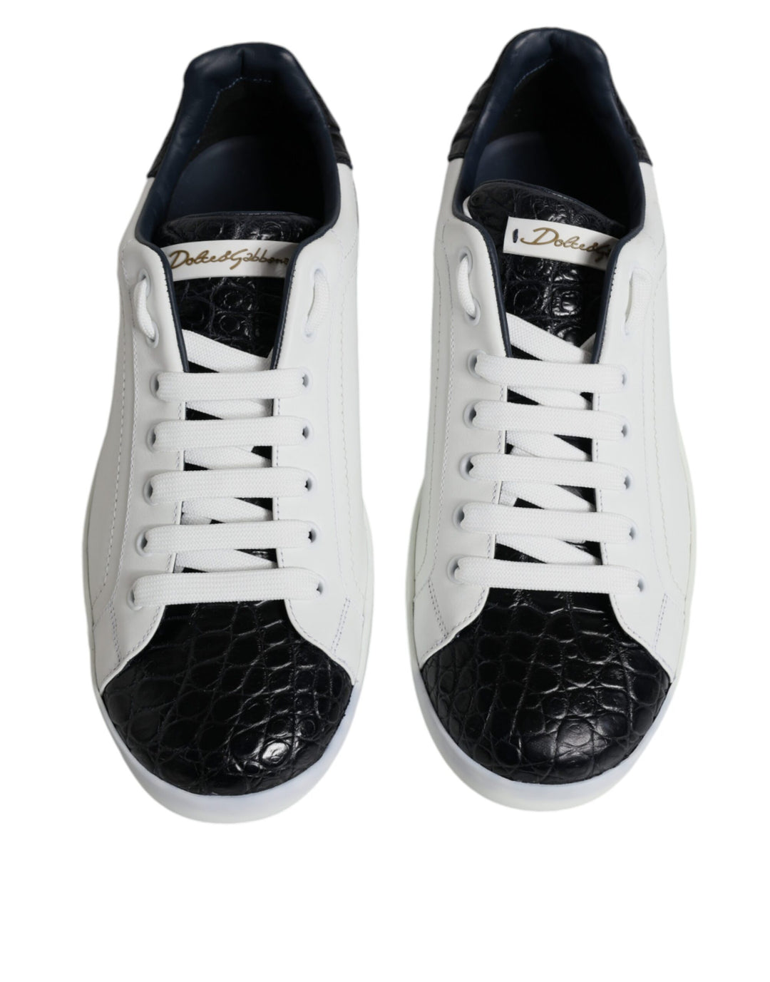 Dolce &amp; Gabbana Sample Sale Dolce &amp; Gabbana White Leather Logo Portofino Sneaker Shoes - | Designer outlet