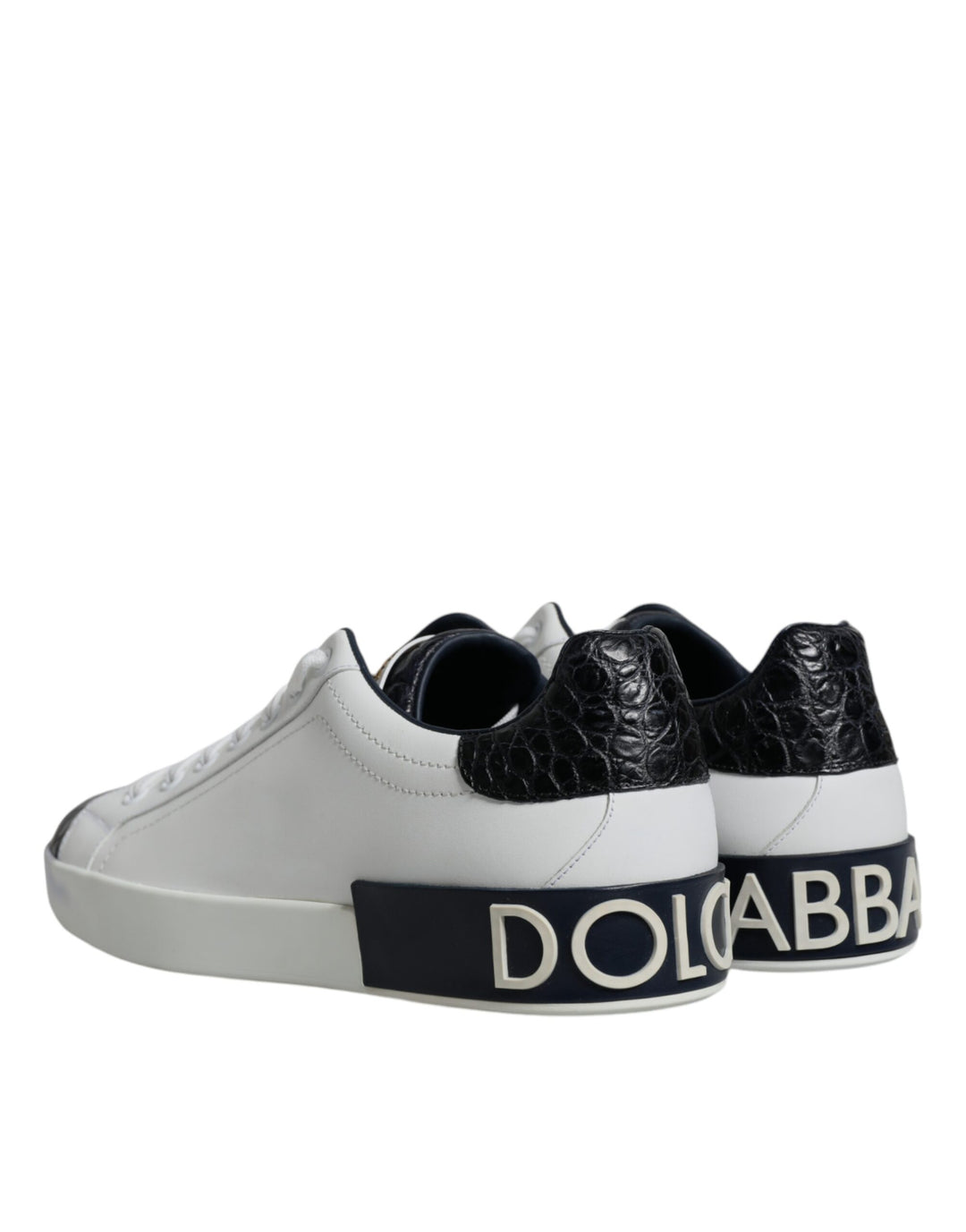 Dolce &amp; Gabbana Sample Sale Dolce &amp; Gabbana White Leather Logo Portofino Sneaker Shoes - | Designer outlet