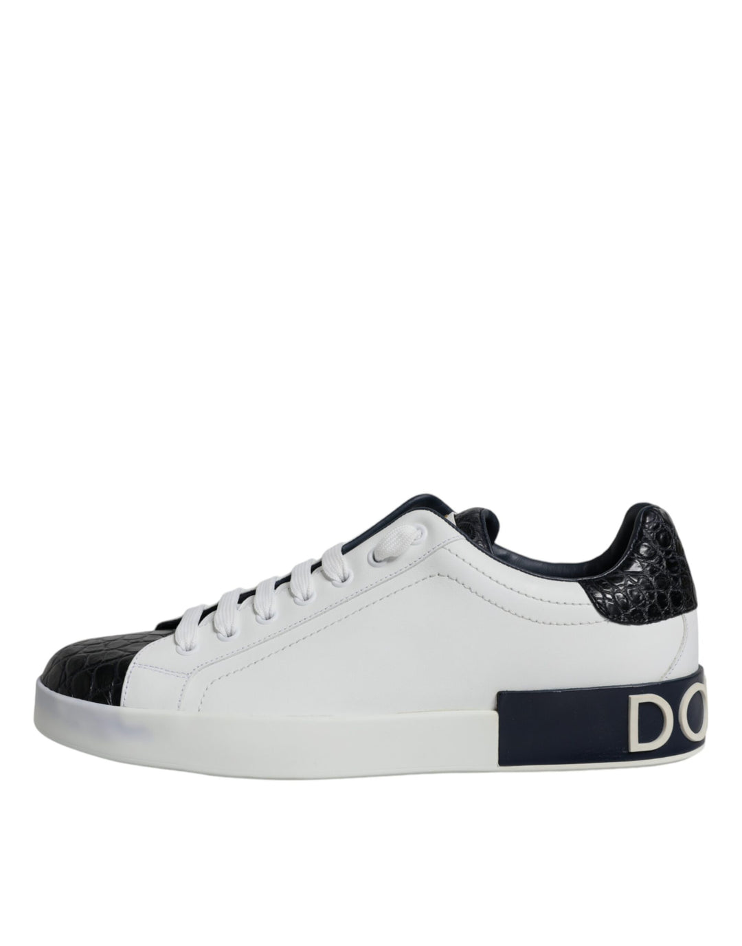 Dolce &amp; Gabbana Sample Sale Dolce &amp; Gabbana White Leather Logo Portofino Sneaker Shoes - | Designer outlet
