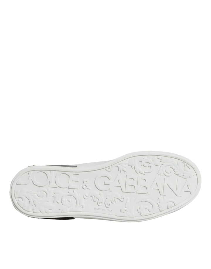 Dolce &amp; Gabbana Sample Sale Dolce &amp; Gabbana White Leather Logo Portofino Sneaker Shoes - | Designer outlet